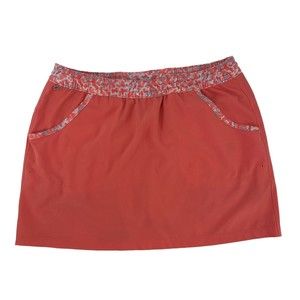 Columbia Skirt Skort Size Medium 10L Coral Pull On Outdoor Hiking Athletic